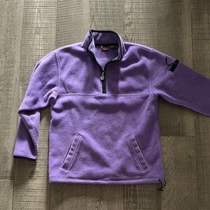 Purple Quarter-Zip Fleece Pullover
